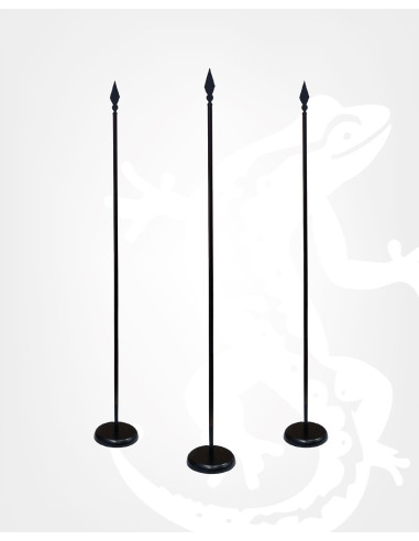 Comprar mástil de latón lacado en negro.